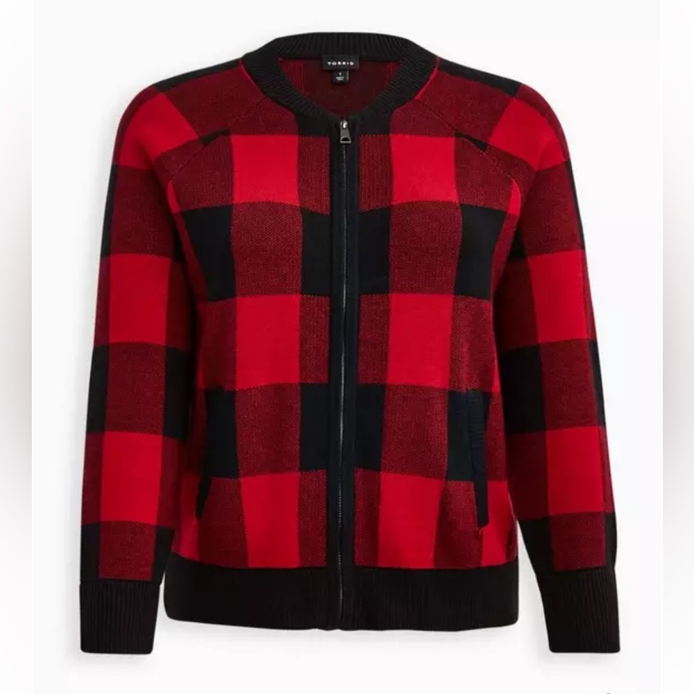 Torrid Cardigan Zip Up Bomber Sweater